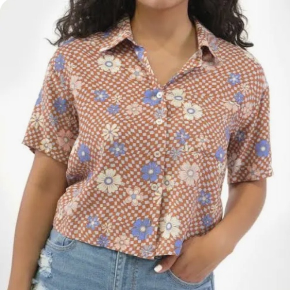 Self Esteem Clothing James Boxy Cropped Shirt